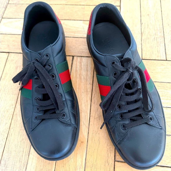 Gucci Men Ace leather sneakers Size 10 - Great conditions - Picture 4 of 4